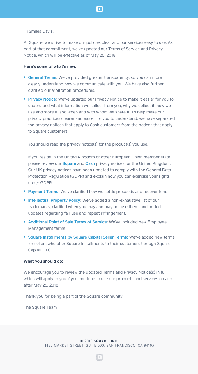 We’re Updating our Terms of Service and Privacy Notice