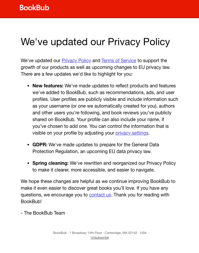 We’ve updated our Privacy Policy