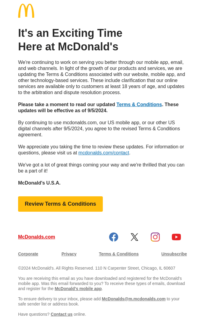 We’ve updated our Terms and Conditions