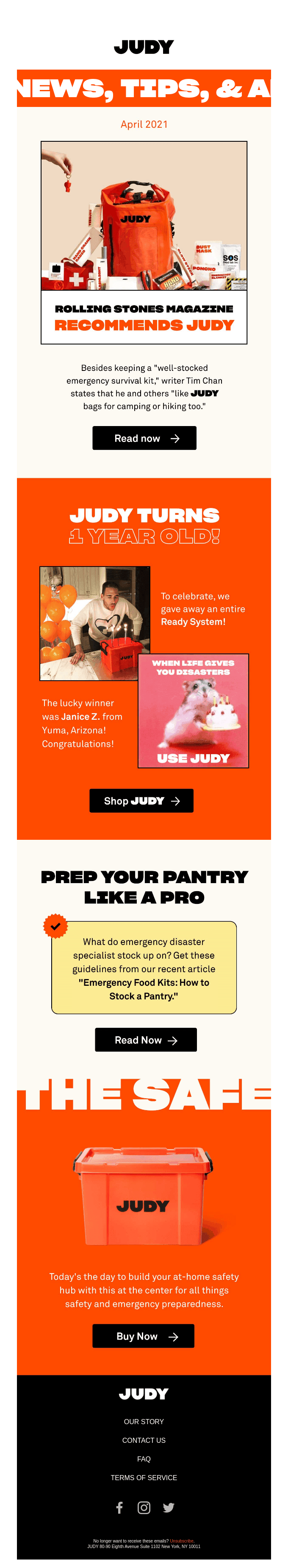 What does the Rolling Stones say about JUDY?