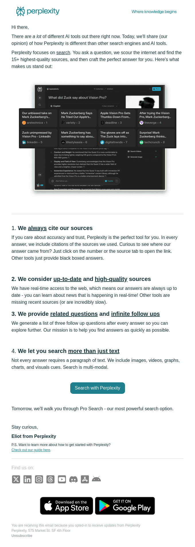 What makes Perplexity different? (3 of 7)