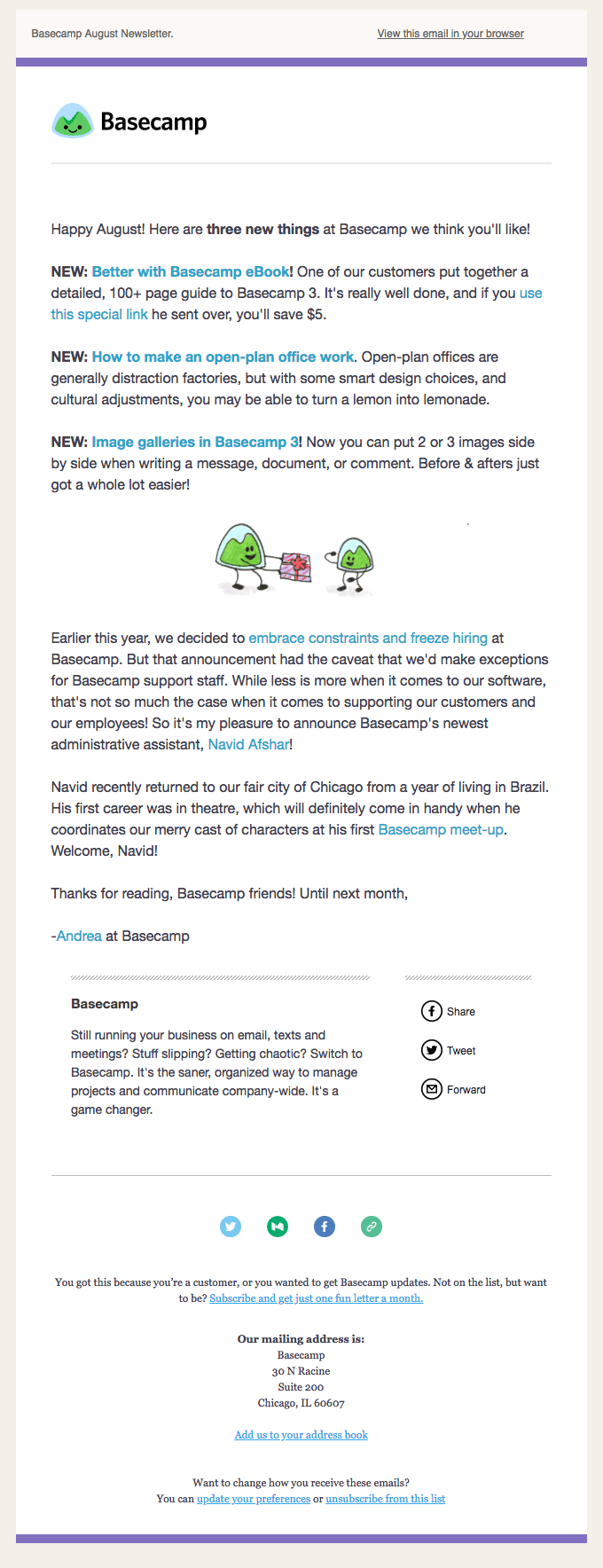 What’s New at Basecamp in August?