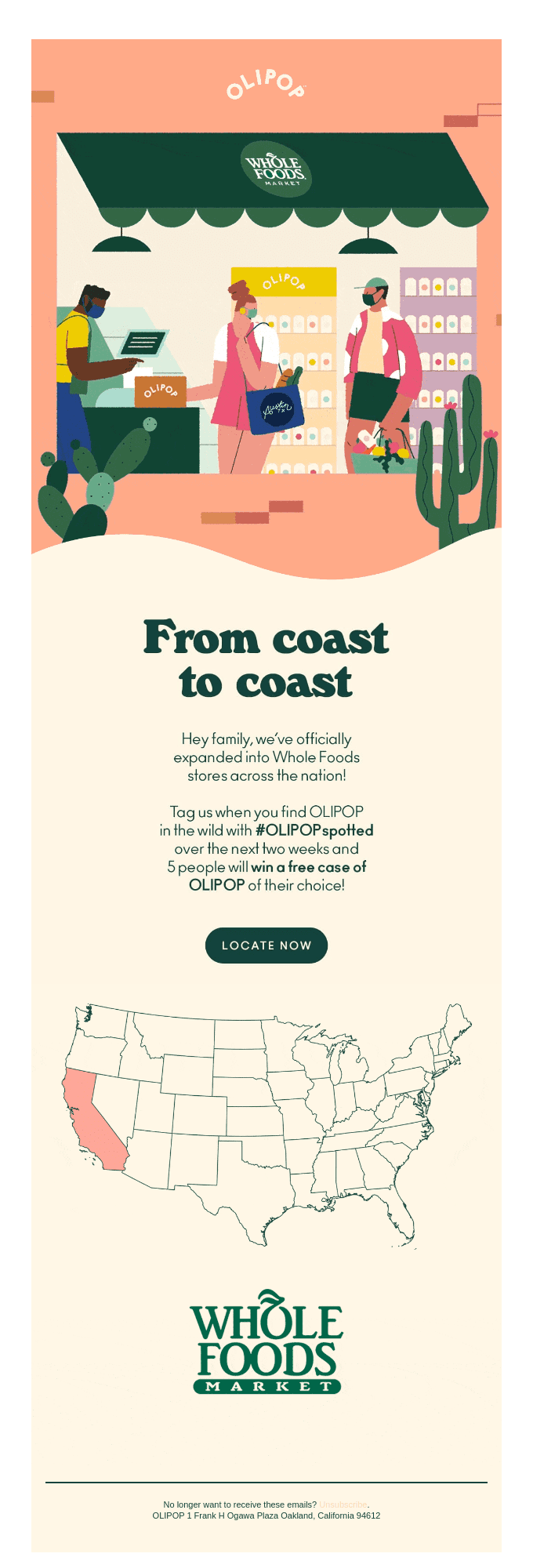 Whole Foods from coast to coast 🌊
