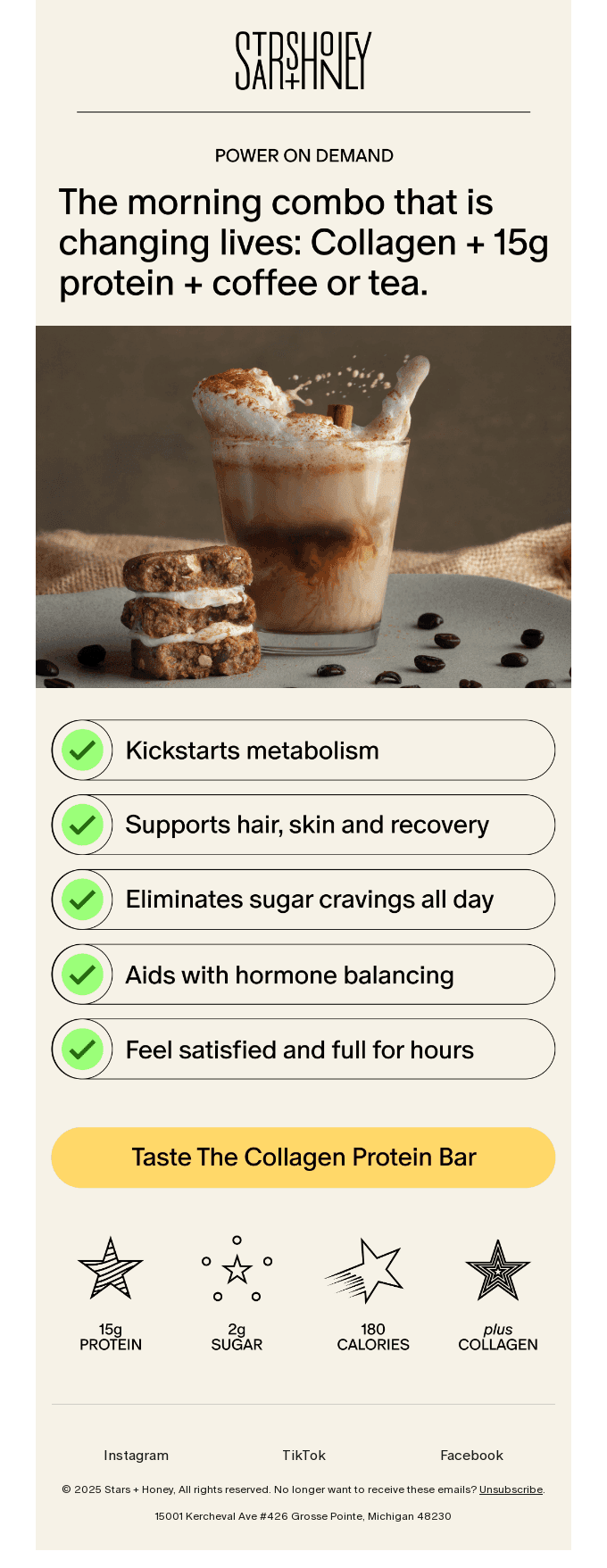 🟤 Why pair coffee with this collagen protein bar?