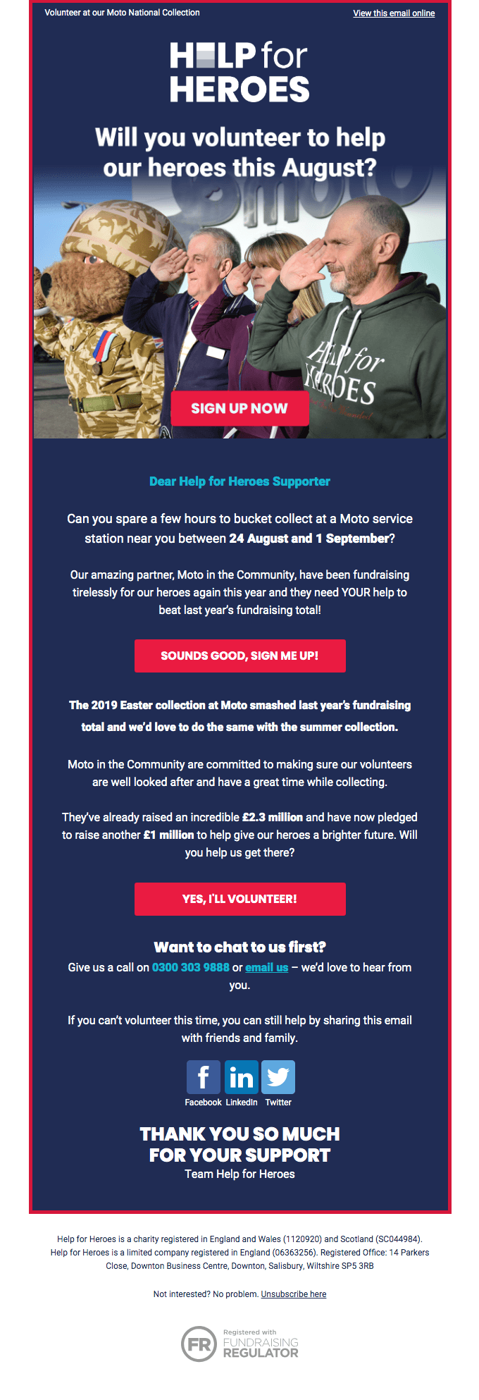 Will you volunteer to help our heroes, Smiles Davis
