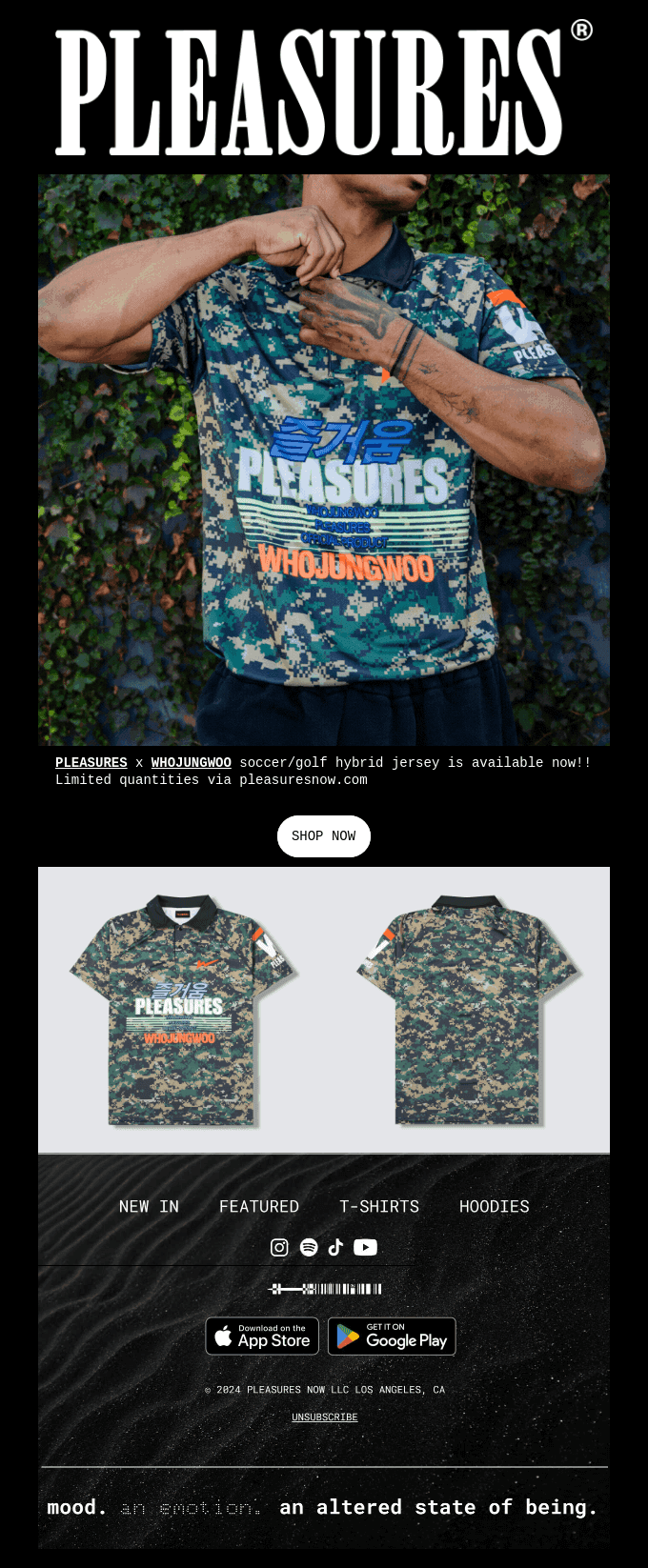 WJW x PLEASURES Jersey Available Now!!