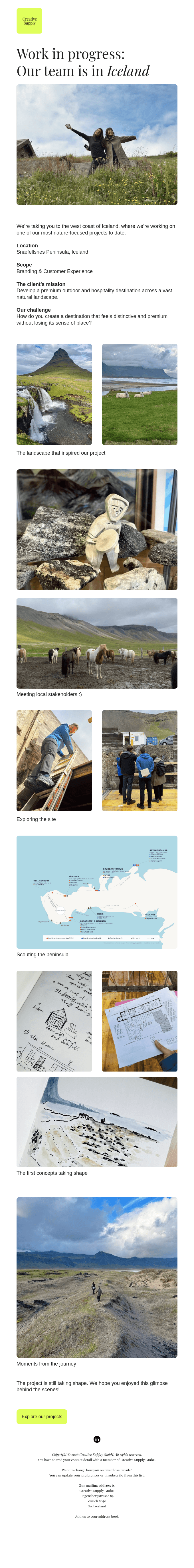 Work in progress: Our team is in Iceland