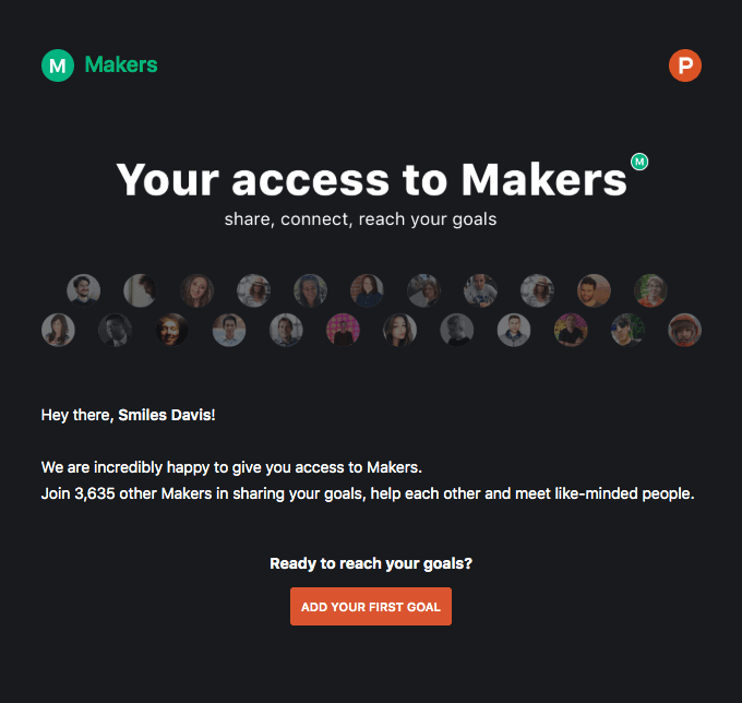 Yay! You now have access to Makers!