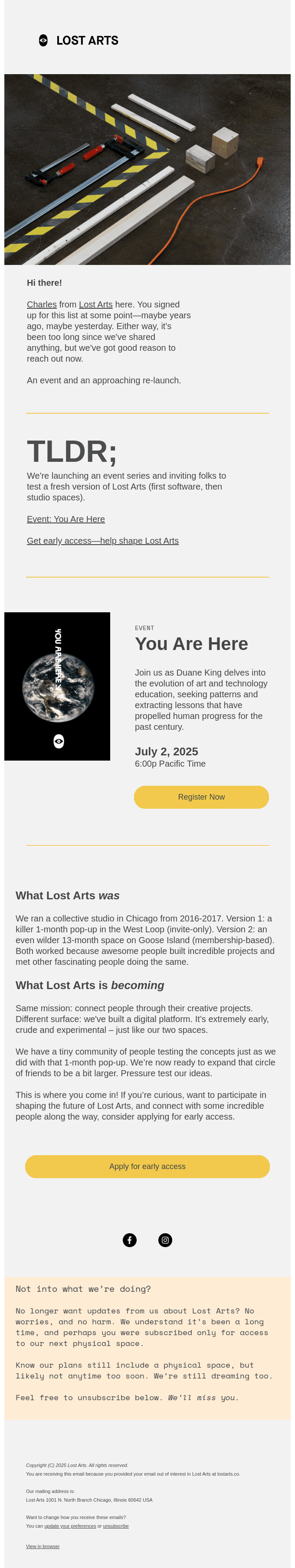 You are here, but where are we going.