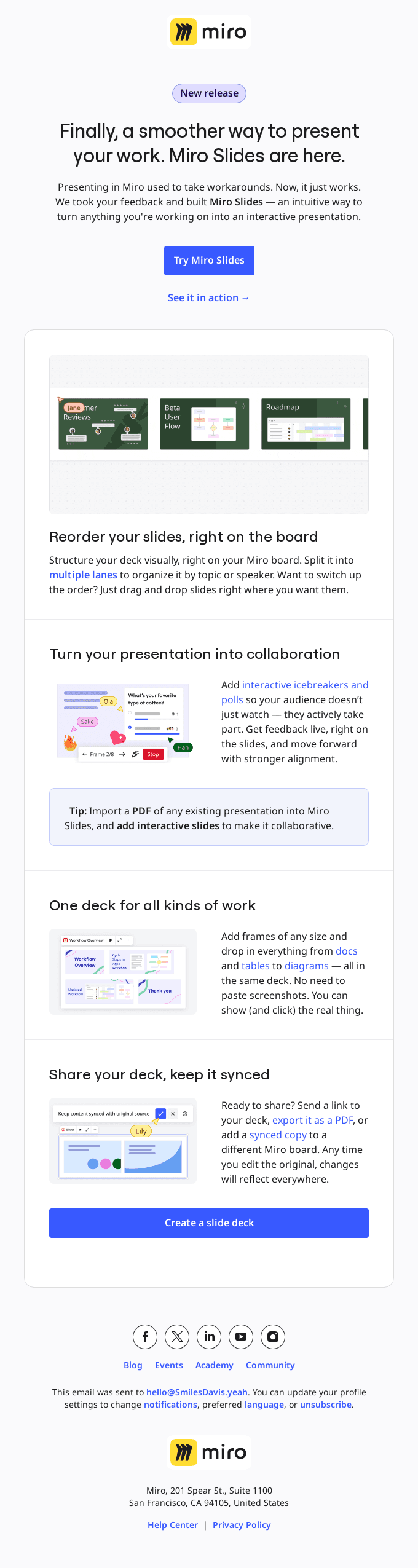 You asked for a better way to present. It’s here.