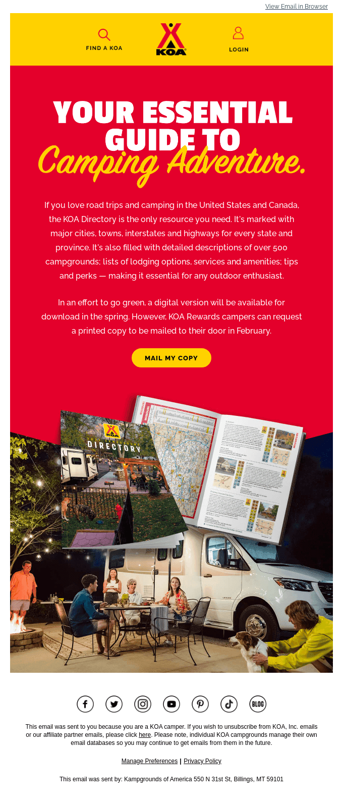 You Can Now Order Your 2023 KOA Directory