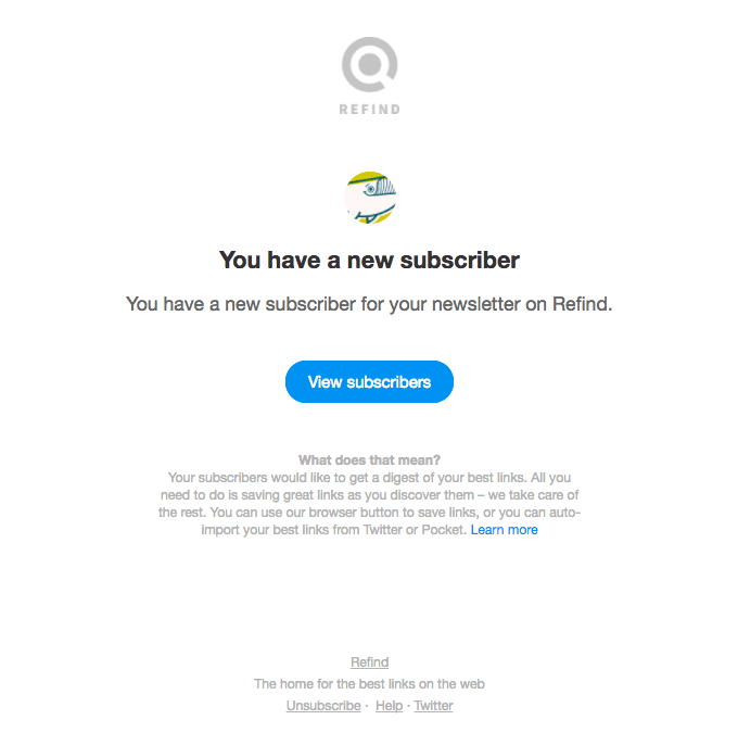 You have a new subscriber for your newsletter