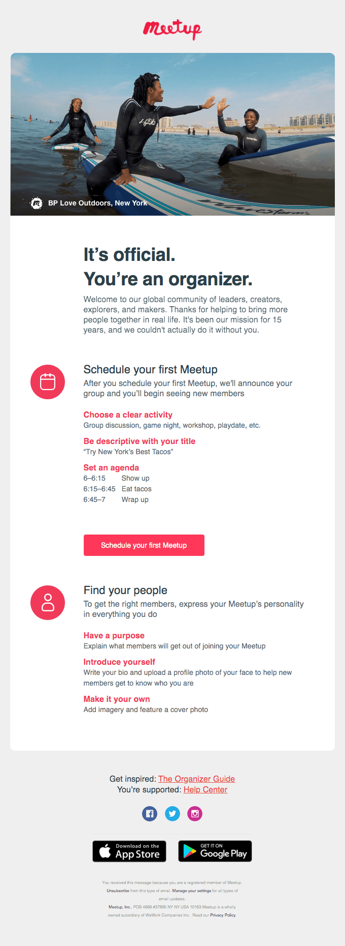 You're in. #emailgeeksCHI has been approved.