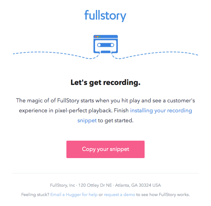 You're not getting the Fullstory yet