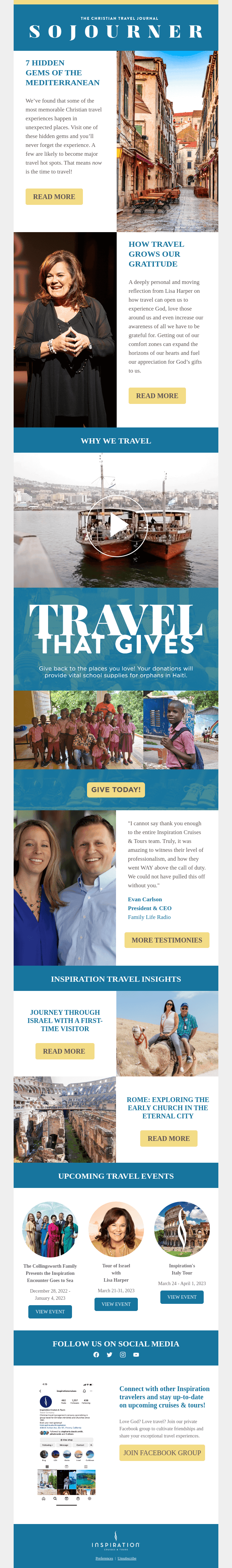 Your August Sojourner: The Christian Travel Journal