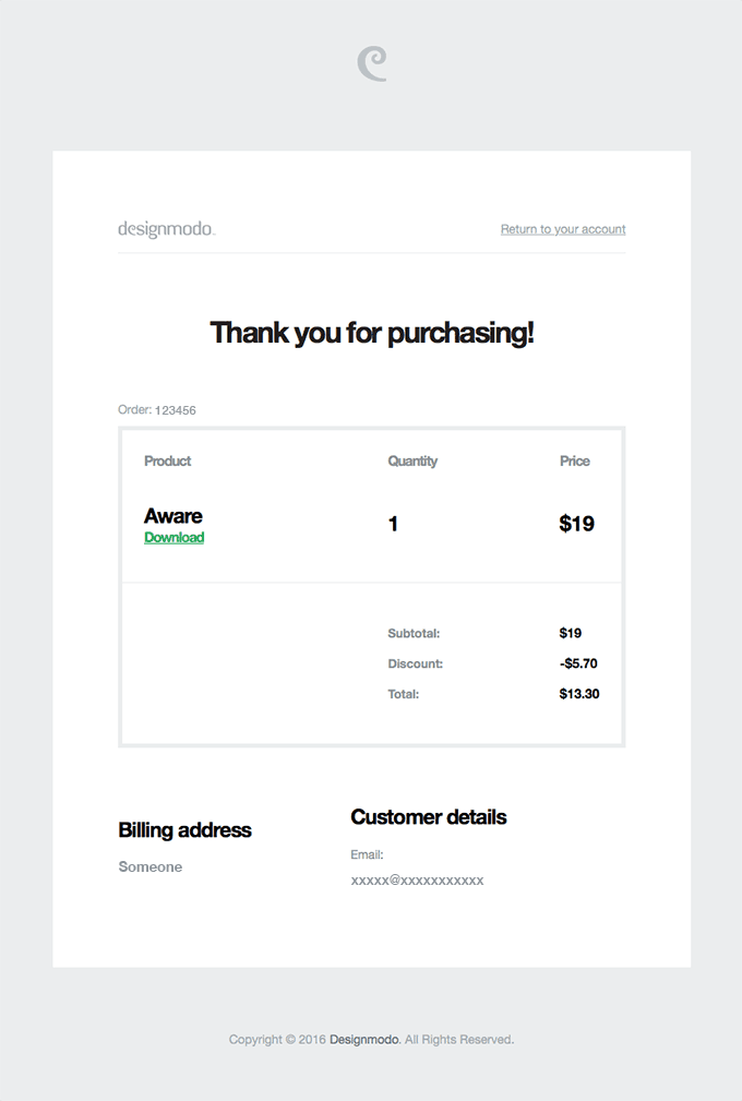 Your Designmodo order from February 23, 2016 is complete – download your files