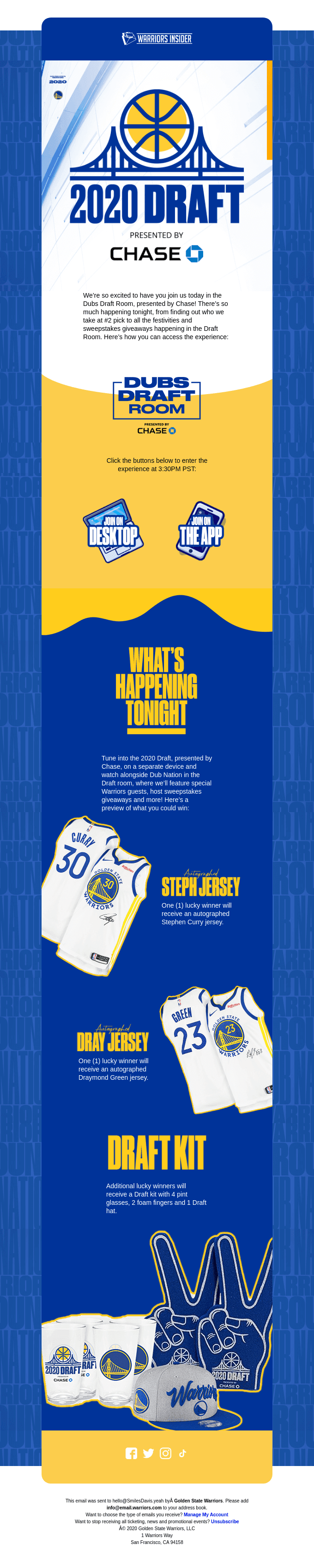 Your Dubs Draft Room Experience Guide