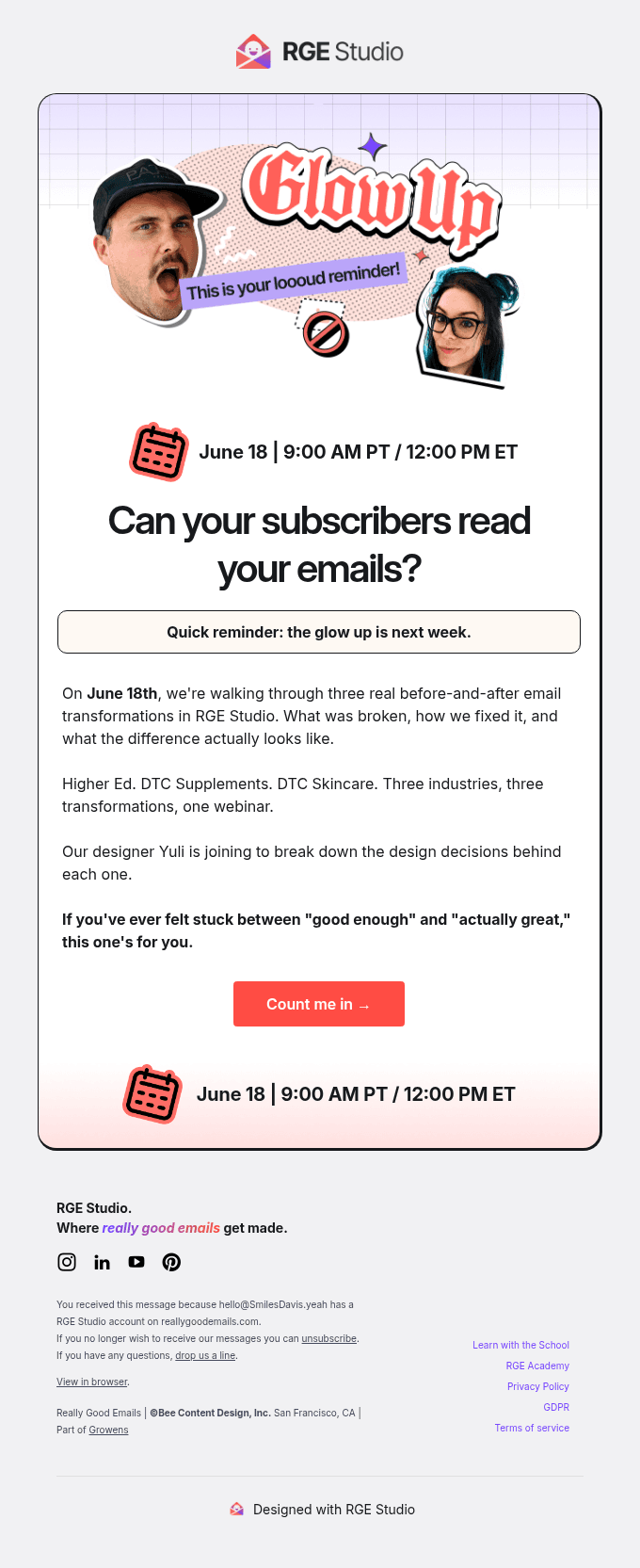 Your emails called. They want a glow up.