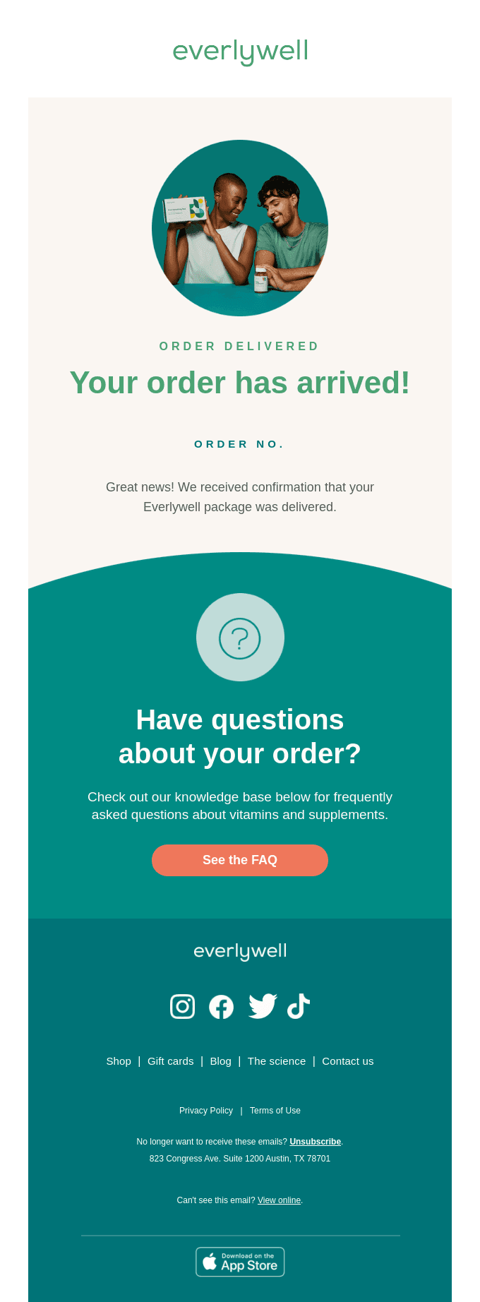 Your Everlywell order has been delivered!
