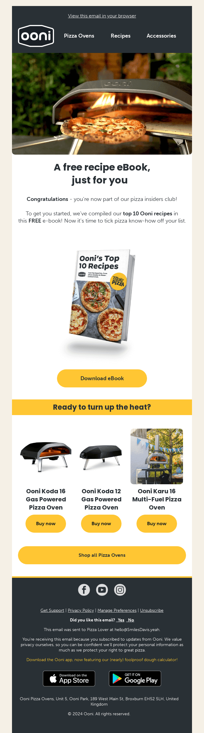 Your free recipe book is inside 🍕