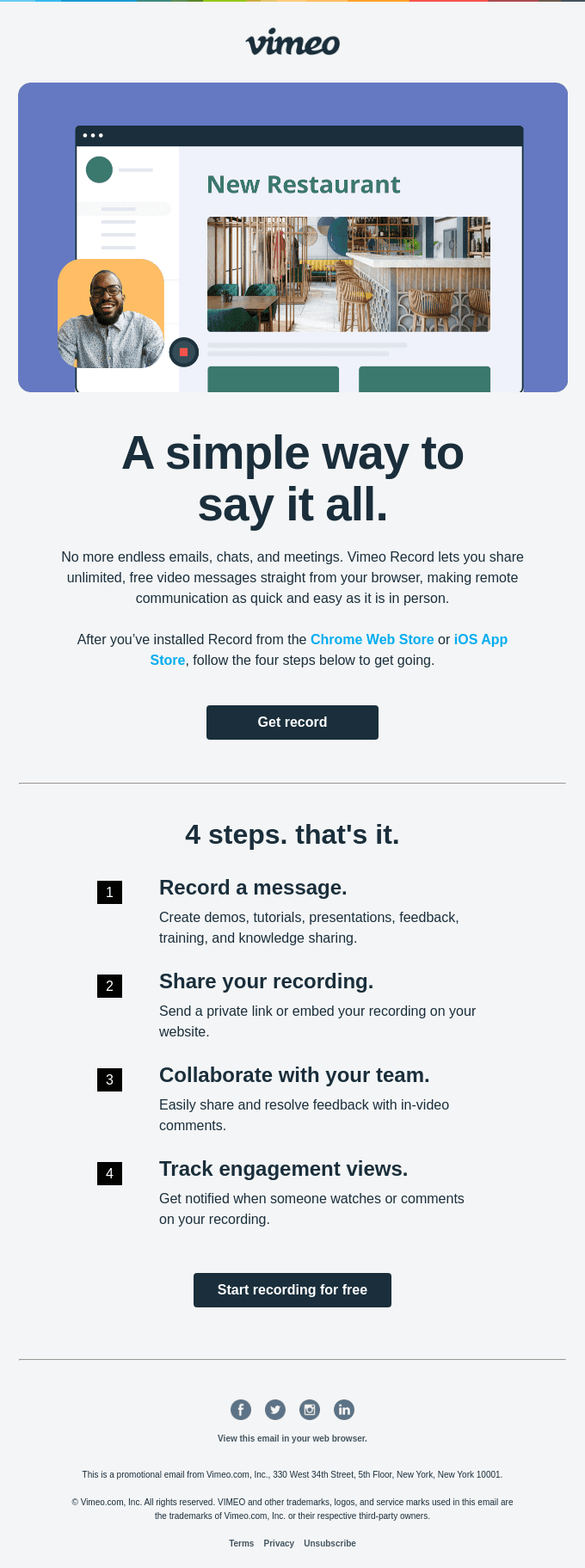 Your guide to getting started with Vimeo Record