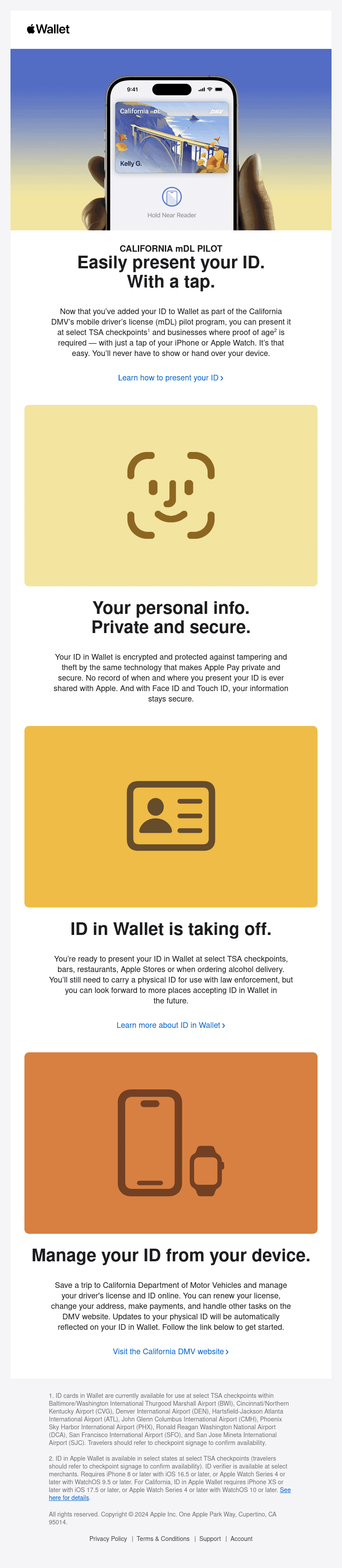 Your ID in Wallet is ready to go places.