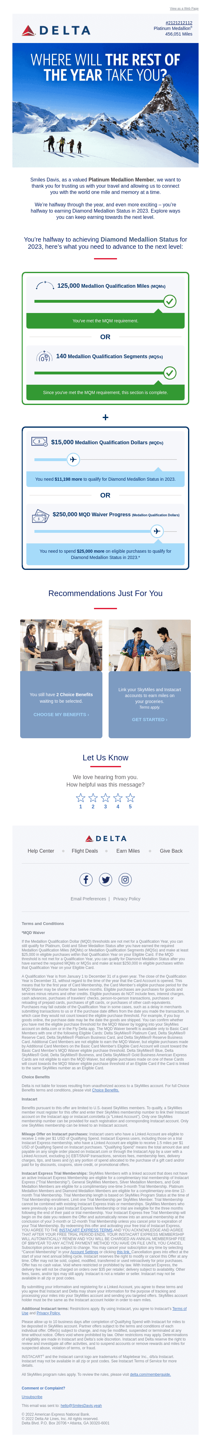 Your Mid-Year Medallion® Check-In