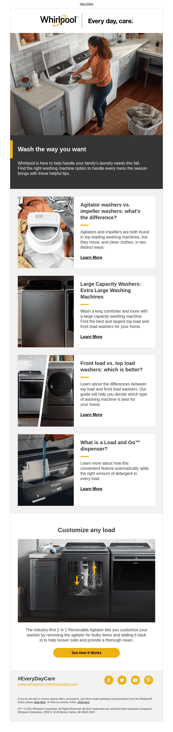 Your October newsletter with home + appliance tips