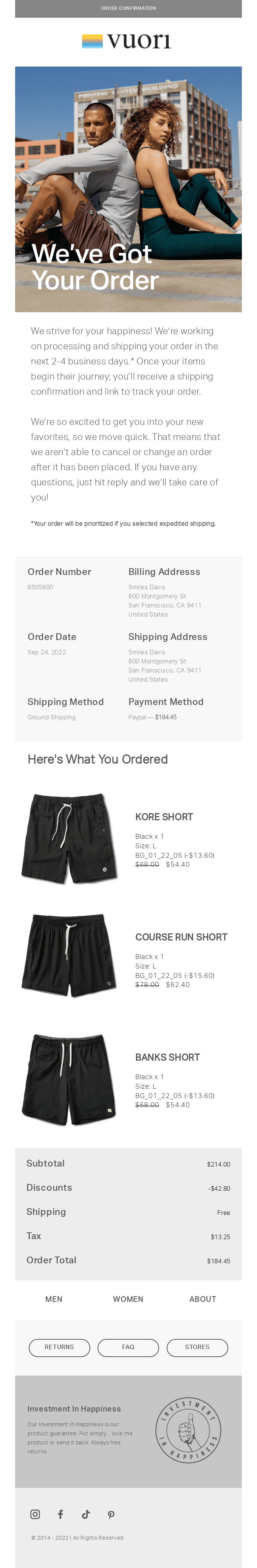 Your Order 6505600 is confirmed