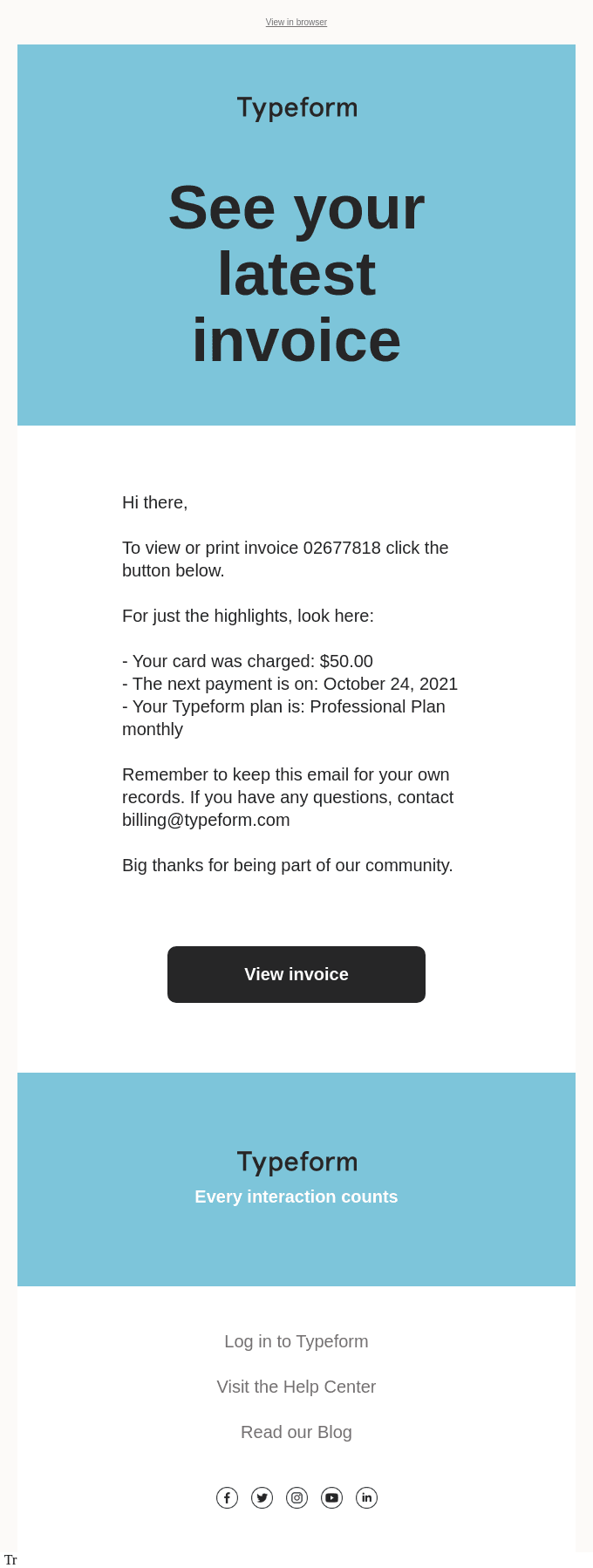 Your payment was successfully processed