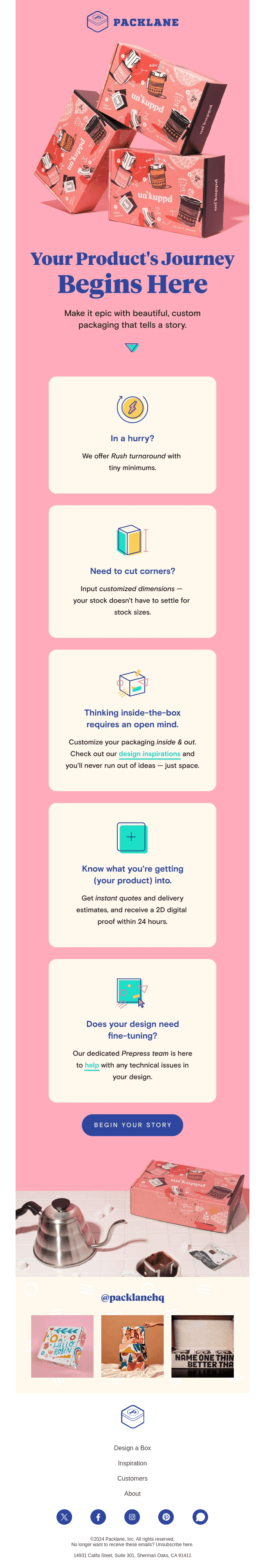 Your product's journey begins here