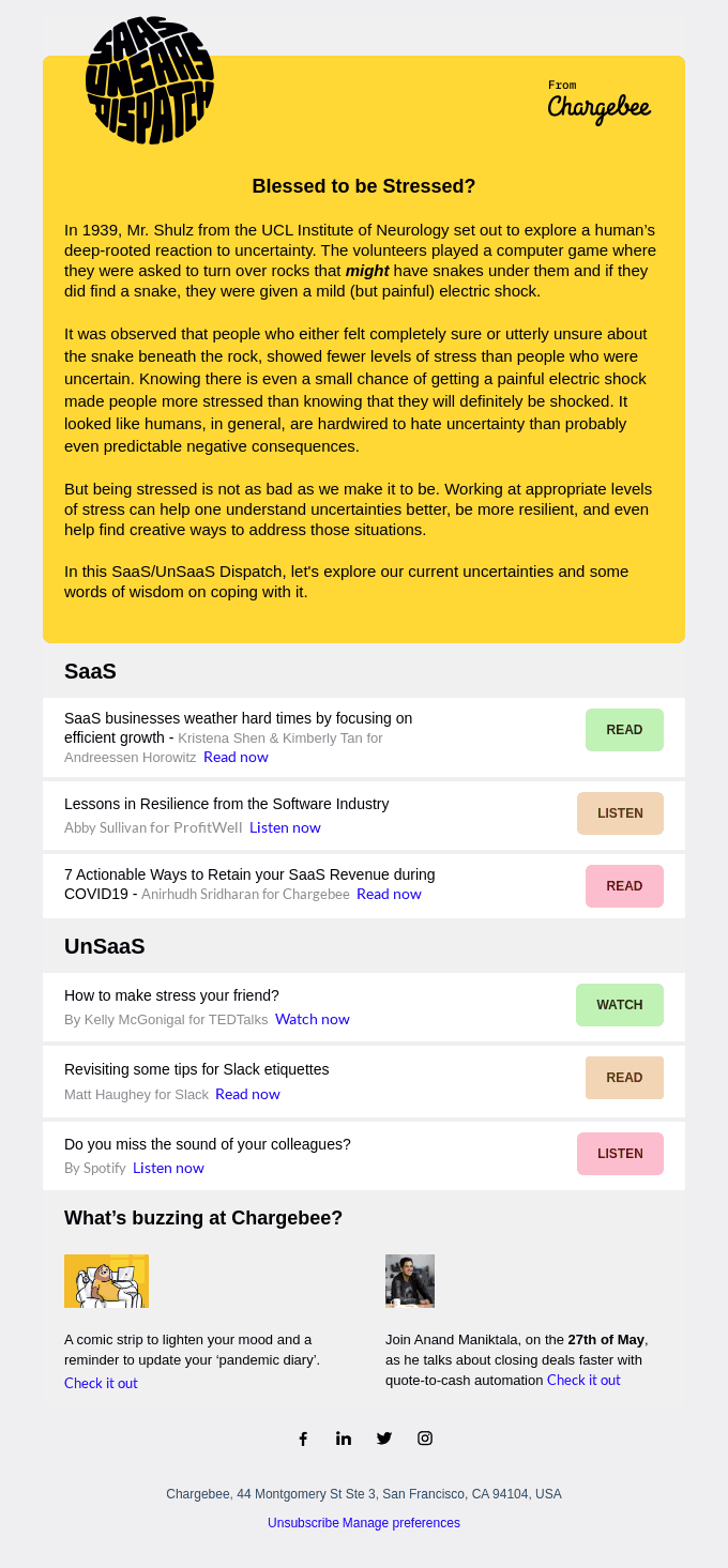 Your SaaS/UnSaaS Dispatch is Ready!