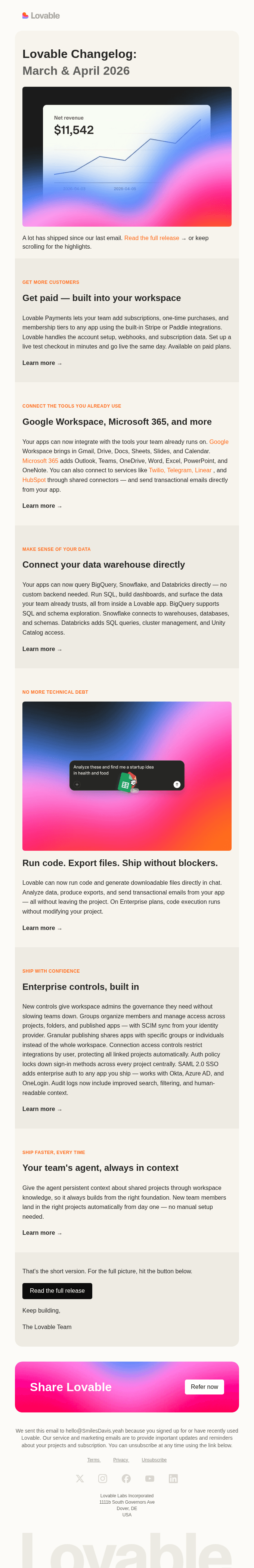 Your team's apps can now take payments