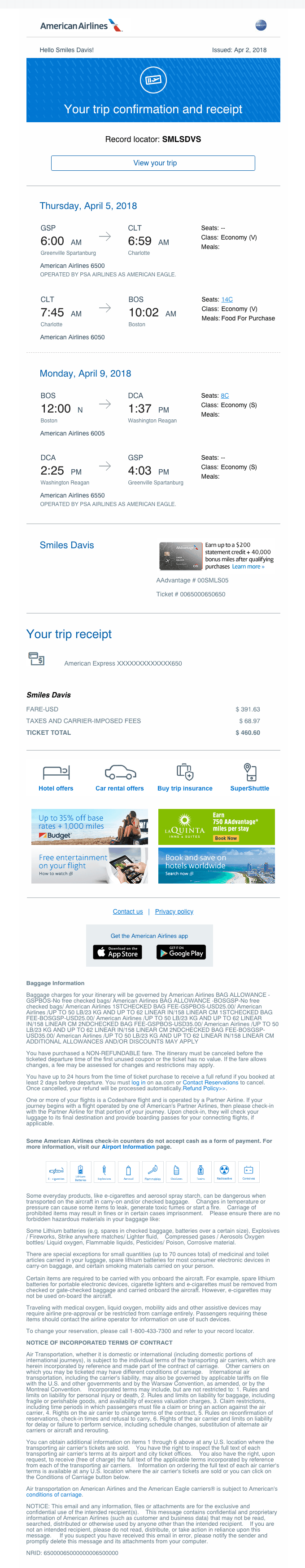 Your trip confirmation-SMLSDVS 05APR