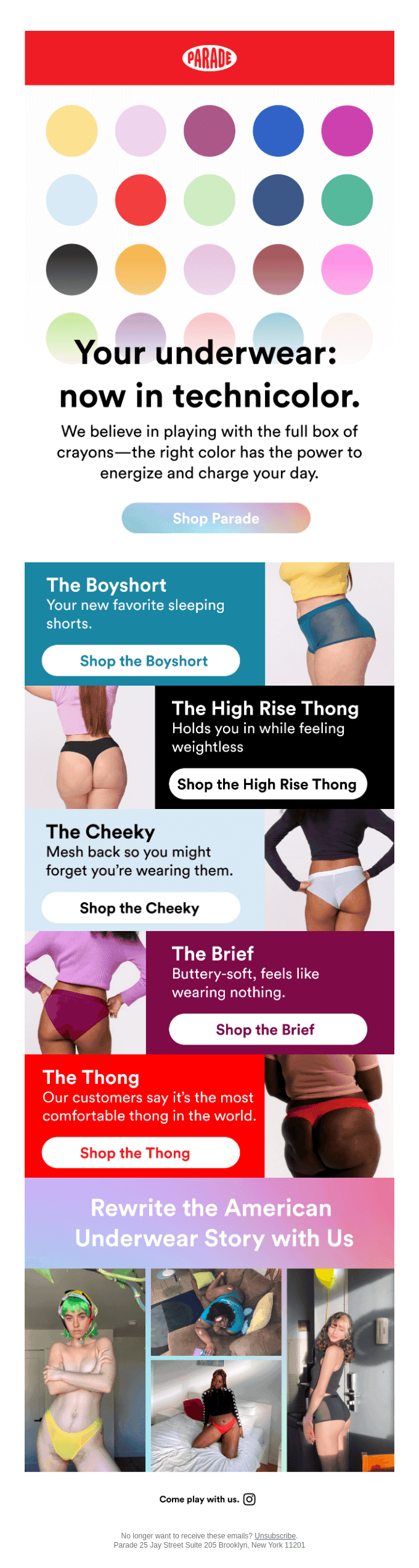 Your underwear drawer just got a lot more colorful 🌈