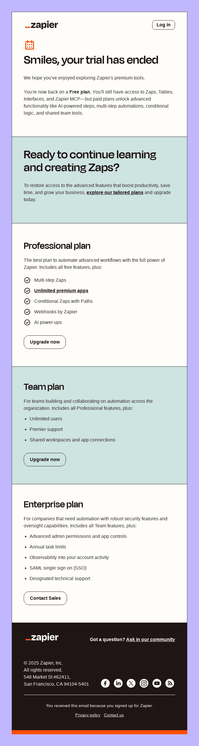 Your Zapier trial has ended 😢