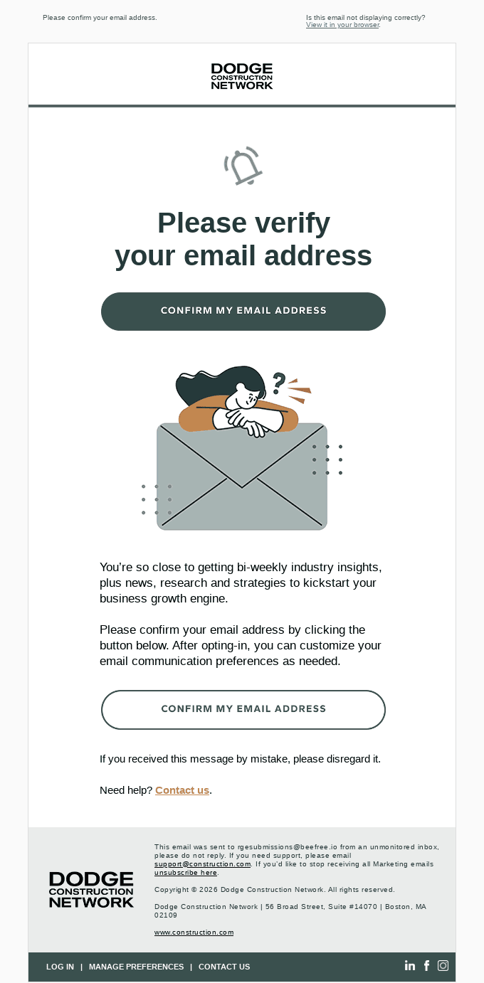 You’re (almost) subscribed