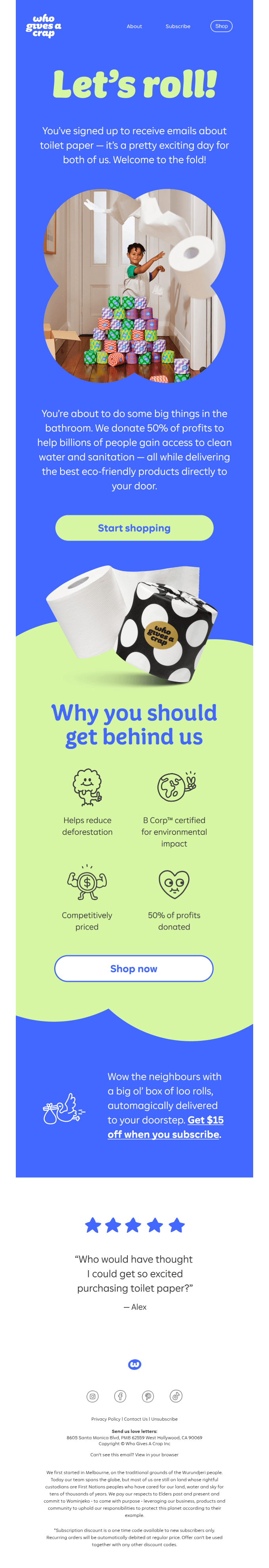 You’re getting emails about toilet paper now