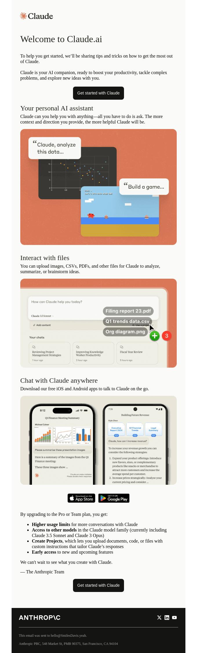 You’re in—meet Claude, your new AI assistant