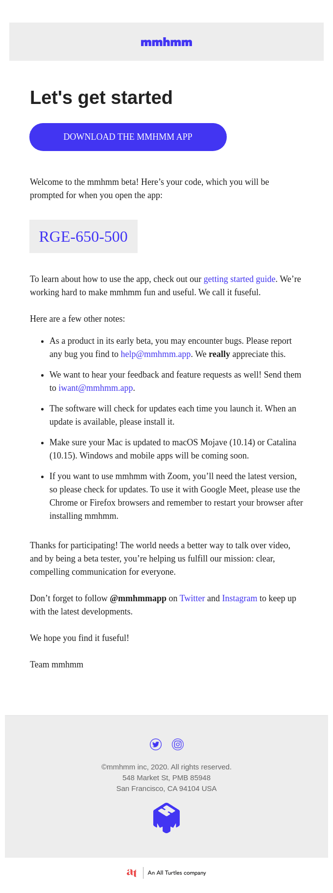 You’re in! Welcome to the mmhmm private beta