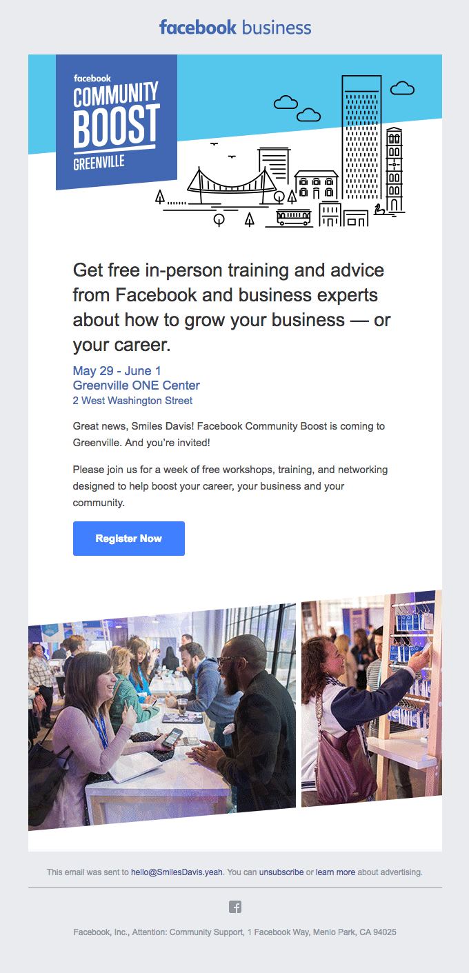 You’re invited to Facebook Community Boost | Greenville!