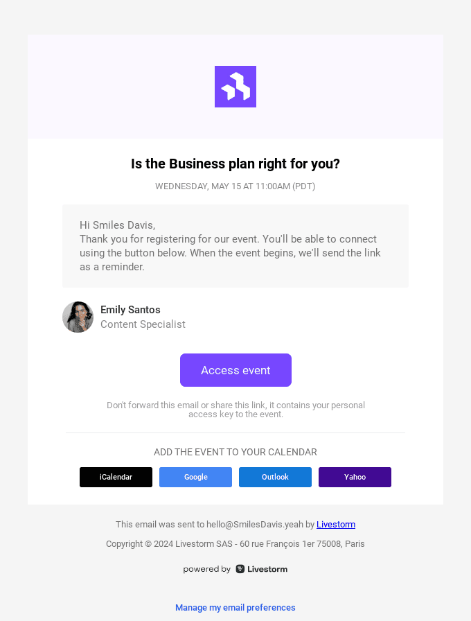 📅 You've just registered for Beefree’s event