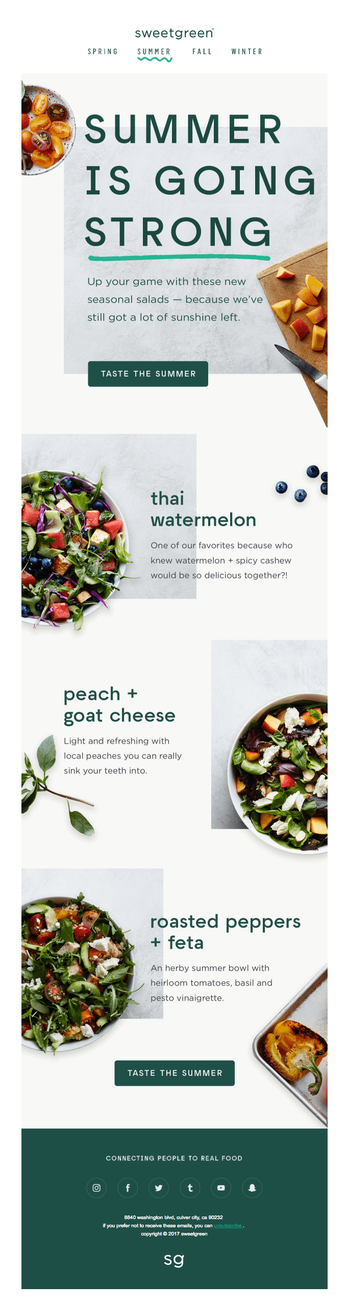 yup, we’ve got a “late summer” menu