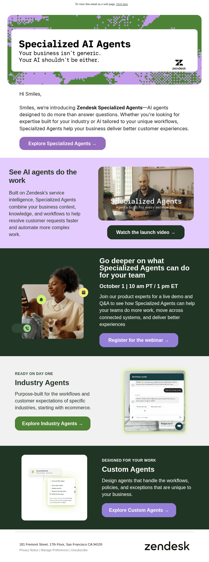 Smiles, we just built an agent for you