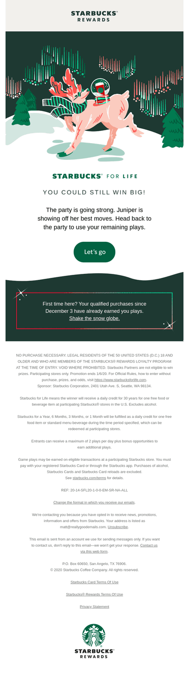 Win Something Email Example The Best Contest Email Examples & Designs - Really Good Emails