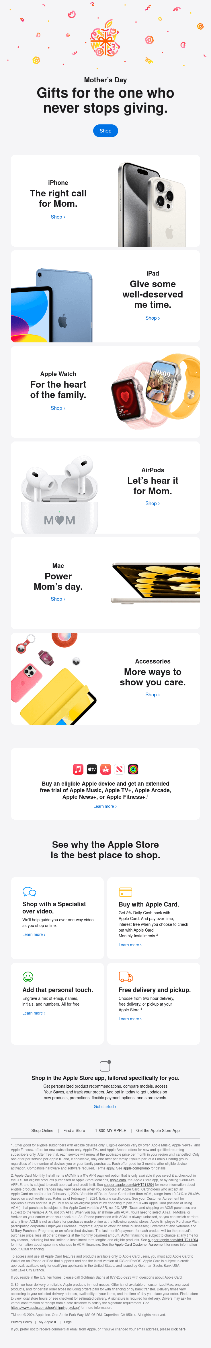 Find Mom-approved gifts at Apple. 💐
